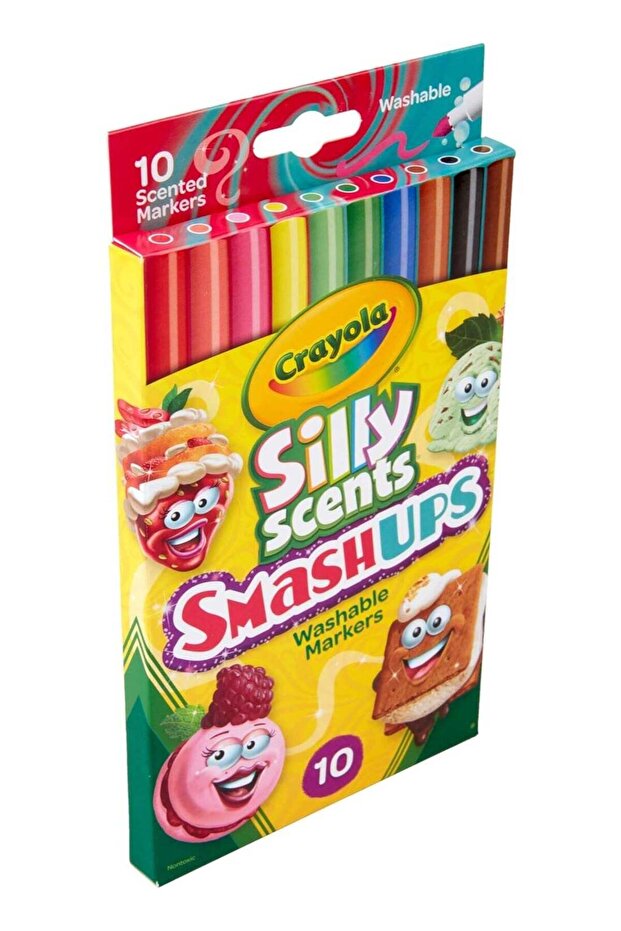 Crayola 10 ct Silly Scents Smash Ups Slim Washable Markers