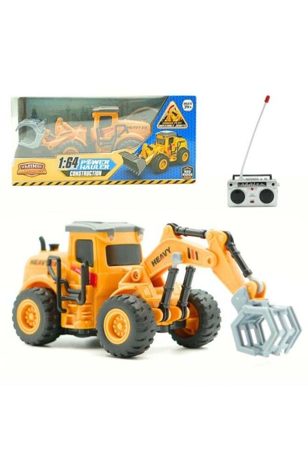 Mini Machines Remote Control Power Hauler Moveable Parts Construction - Claw Excavator | 1:64 Scale