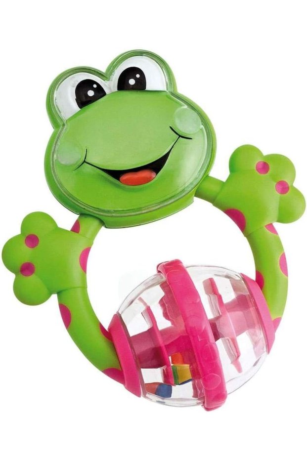 Chicco Baby Senses Fun Teething Baby Rattle Frog 3m-18