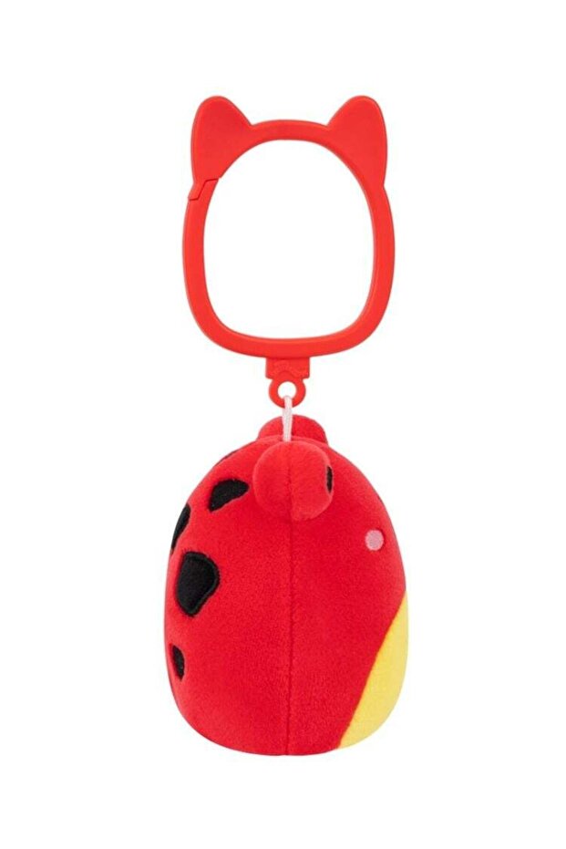 Clip-On Obu the Red Tropical Frog W/Mushroom Embroidery