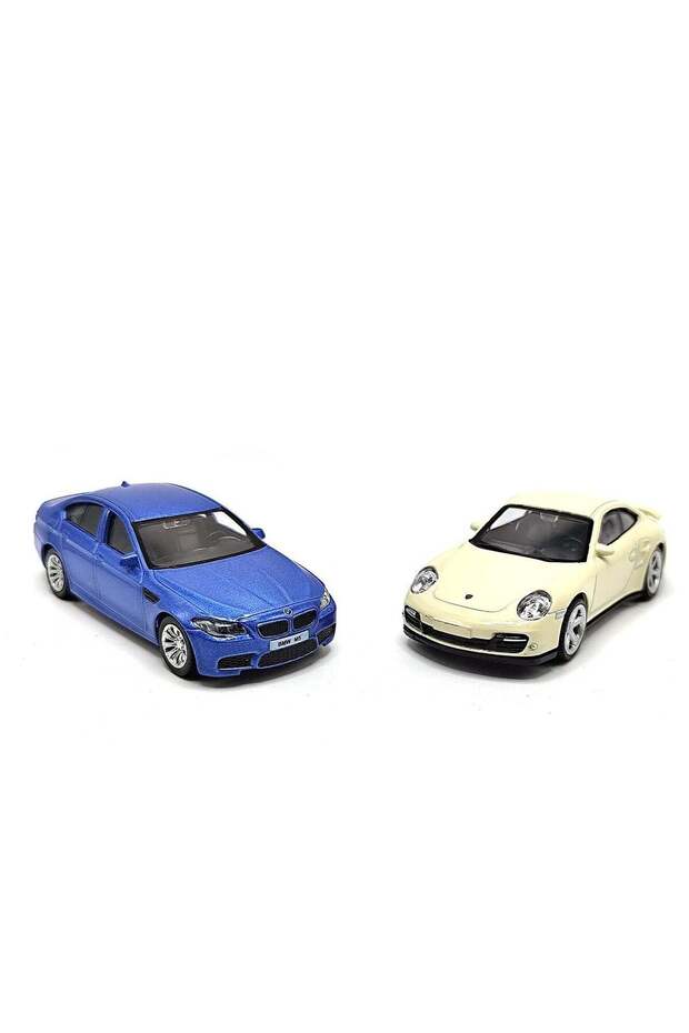 Die-Cast Model Car Set – Pack of 2 | 1:43 Scale | BMW M5 & Porsche 911 | Pull Back Action | Premium