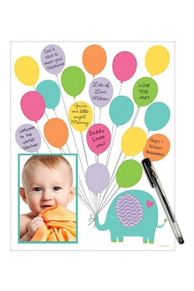 Paper Autograph Party Supplies for Baby Shower