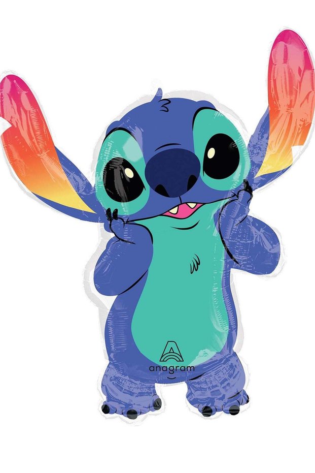 Giant Stitch Foil Balloon, Large Shaped Disney Lilo & Stitch Party Balloon for Kids’ Birthdays & Th