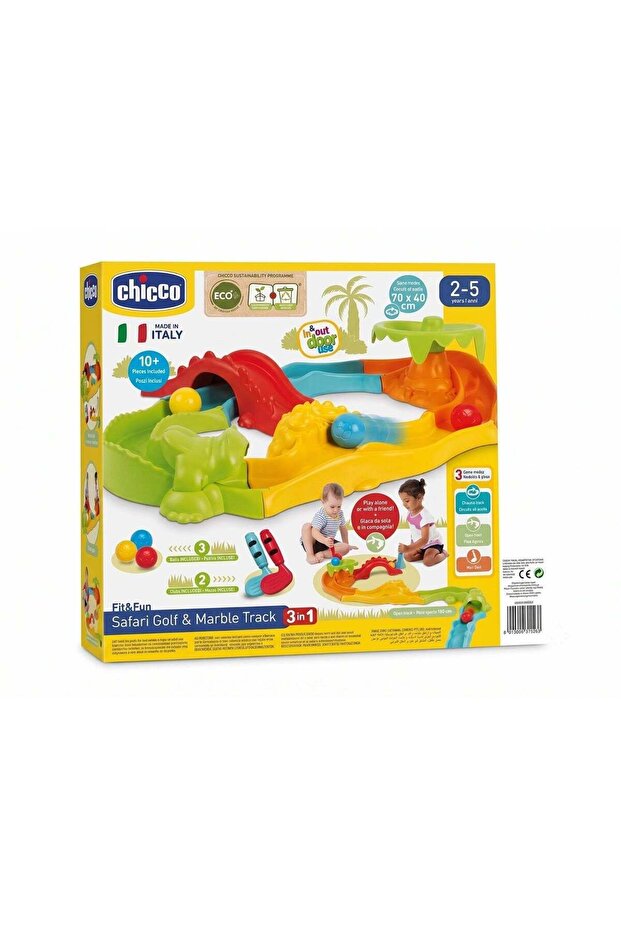 Chicco Fit & Fun Safari Golf & Marble Track 3 in 1- Colorful Educational Toy
