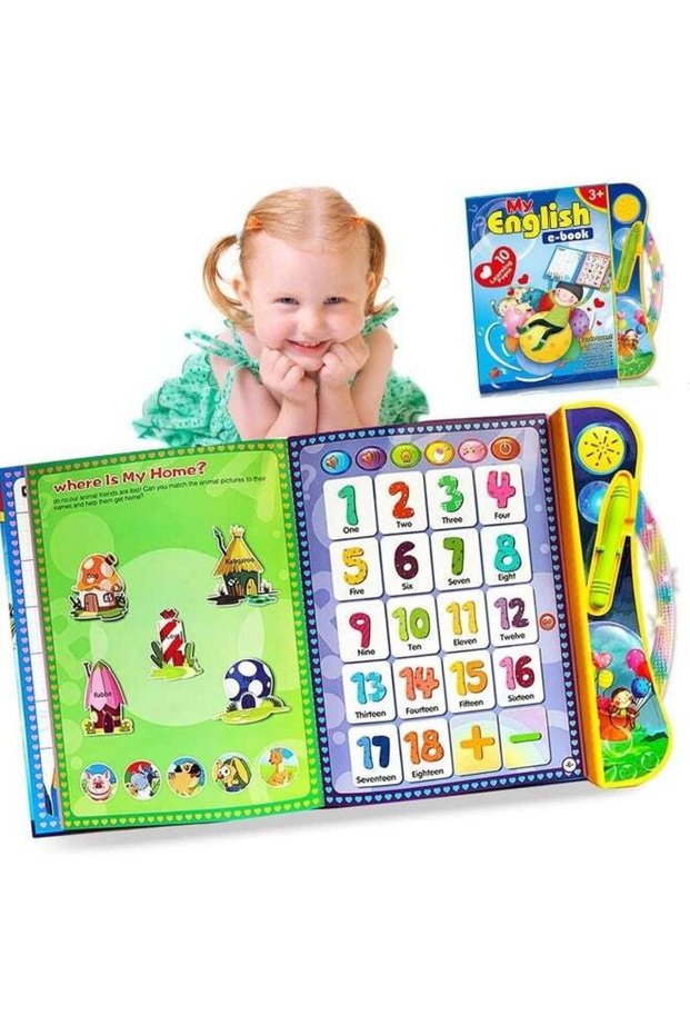 ABS Interactive Electronic Learning Books , Doodle Whiteboard, USB Charging, Touch & Read Electroni