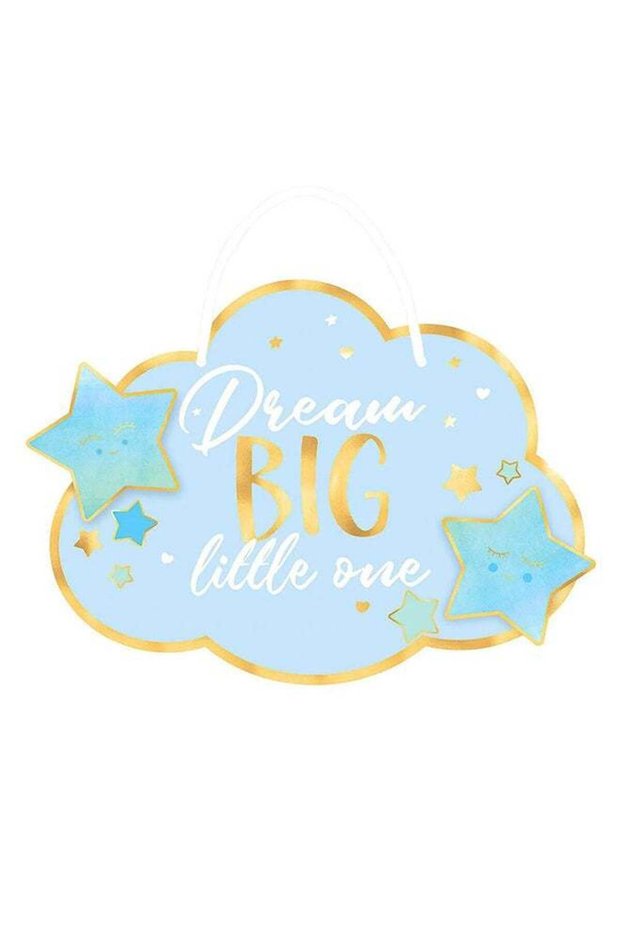 Oh Baby Boy Hanging Decoration Sign, Baby Shower Party Supplies