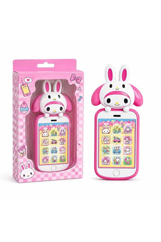 My Melody Kids Musical Smartphone Toy with Touch Buttons, Lights and Sounds - Pink