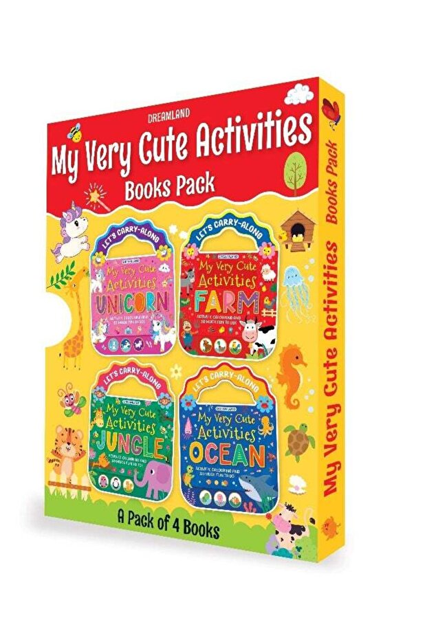 My Very Cute Activities & Colouring Books Pack for Kids Age 3-8 years - A Set of 4 Books