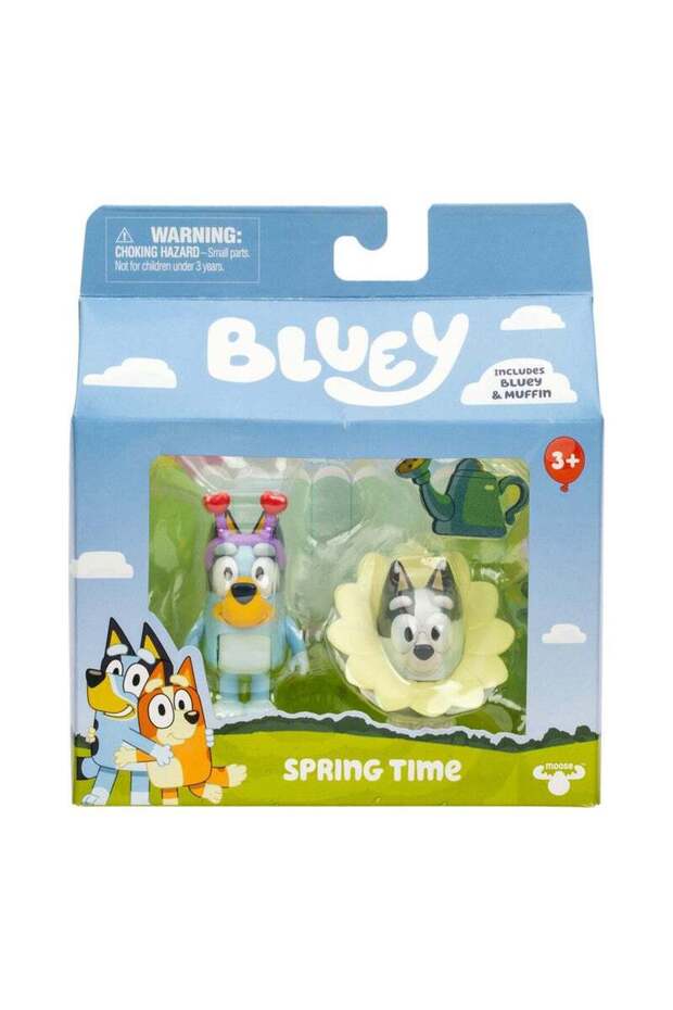 BLUEY S13 FIGURE 2PK SPRING TIME BLUEY & MUFFIN