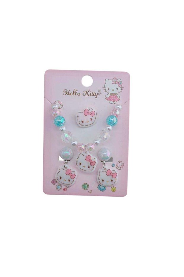 Sanrio Hello Kitty and Friends Hello Kitty Bead Jewellery Set (4 Pieces, Pink)