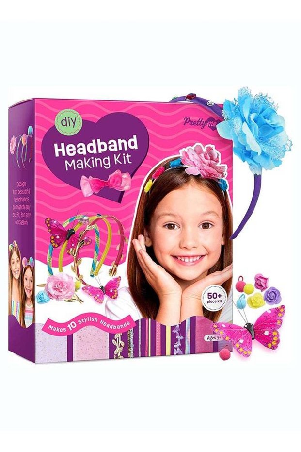 Headband Making Kit for Girls - Arts & Crafts Easter Gift - Make Your Own Fashion Headbands for Kid