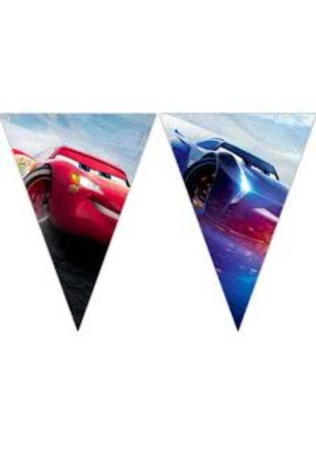 Disney Cars The Legend of the Track Triangular Flags – Lightning McQueen & Jackson Storm Racing Par