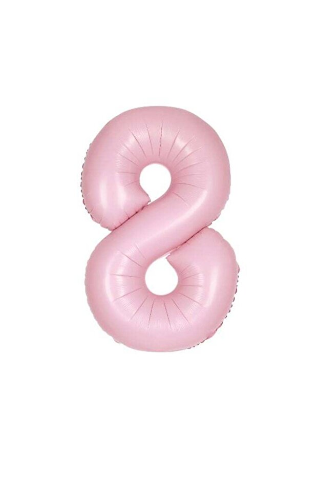 34" Matte Lovely Pink Number 8 Foil Balloon