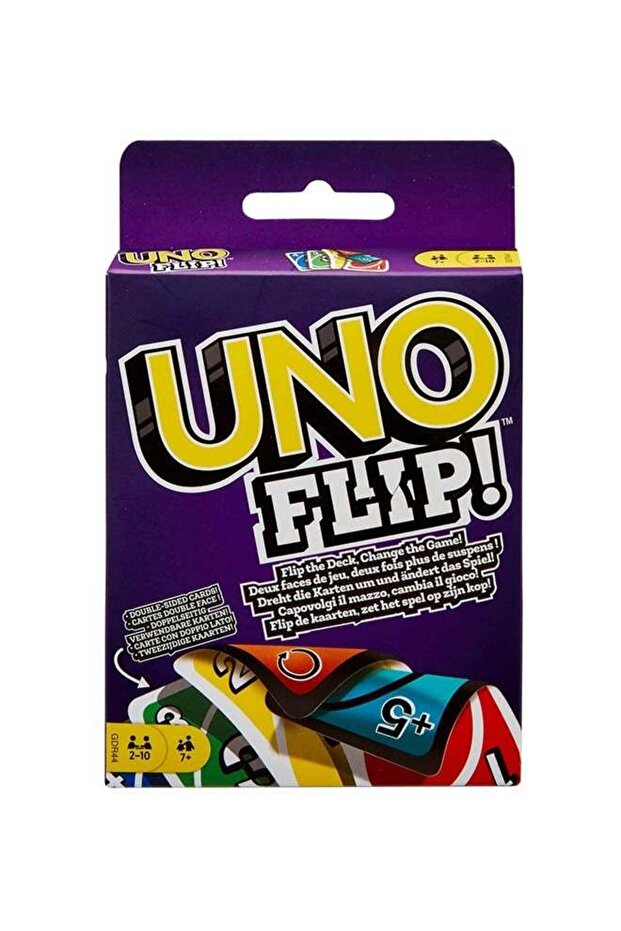 Original UNO™ FLIP!™ Card Game – Double-Sided Deck with Light & Dark Sides, New Action Cards, FLIP