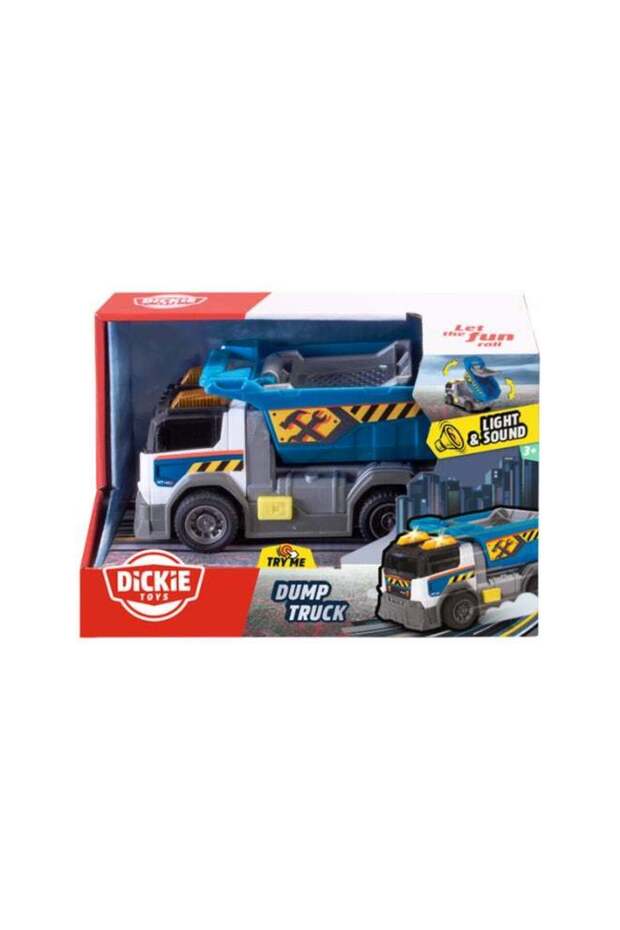 Dump Truck 15cm with Light and Sound, Freewheel, Ages 3+