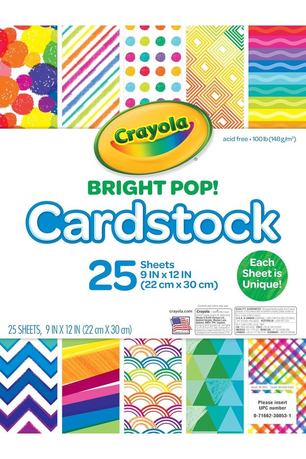 25 Ct. Bright Pop Cardstock