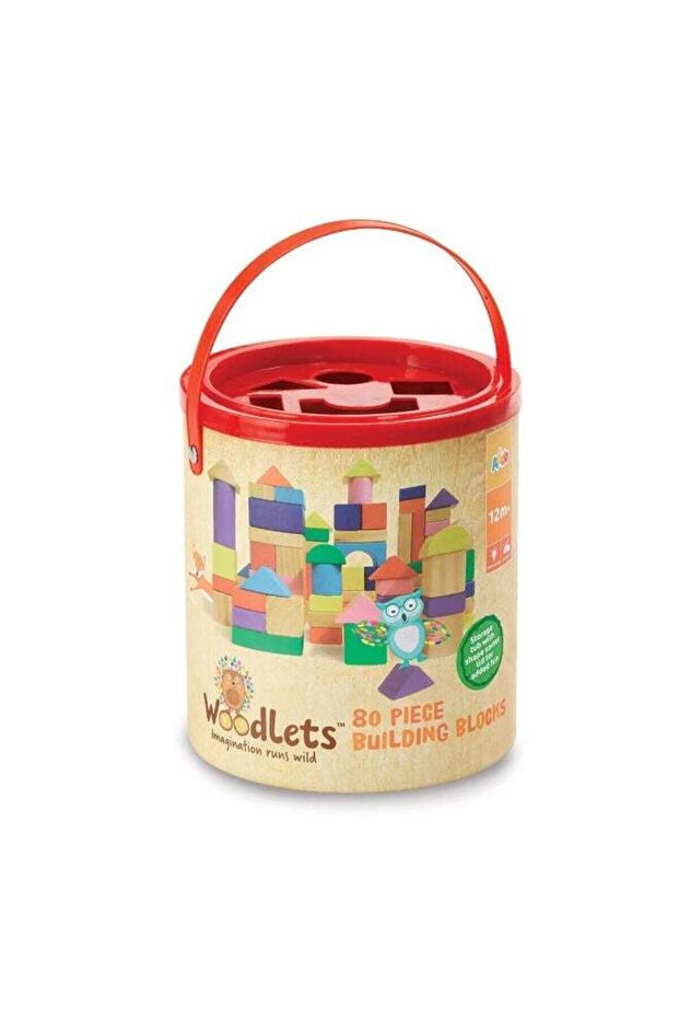 Woodlets 80-Pieces Building Blocks | STEM Toys | Educational Toy Set | Stacking Blocks | Constructi