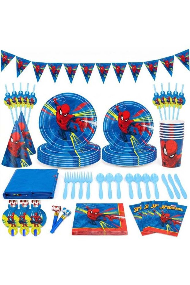 122 PCS Spider-Man Birthday Party Supplies Kit for Kids – Superhero Theme Party Decorations Set wit