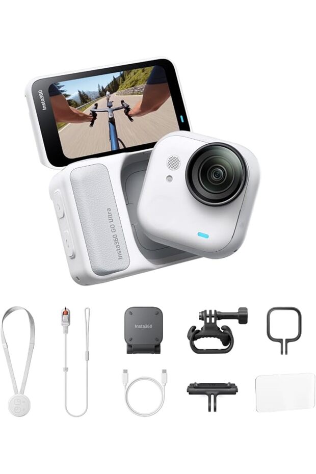حزمة GO Ultra Anywhere باللون الأسود - كاميرا تصوير فيديو بدقة 4K بدون استخدام اليدين
