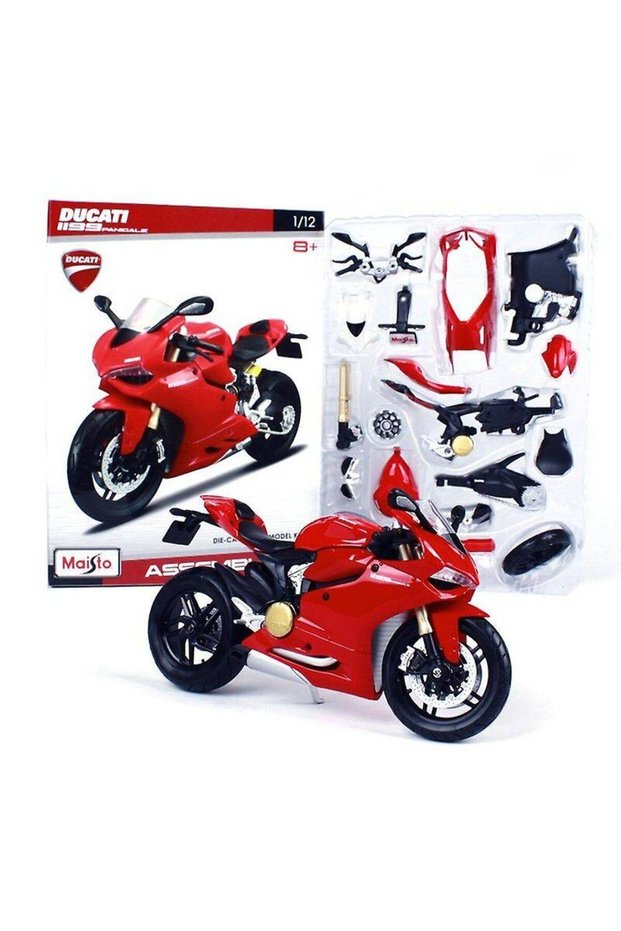 Maisto Assembly Line Ducati 1199 Panigale Die-cast Metal Kit (1:12, 34 Parts, Red)