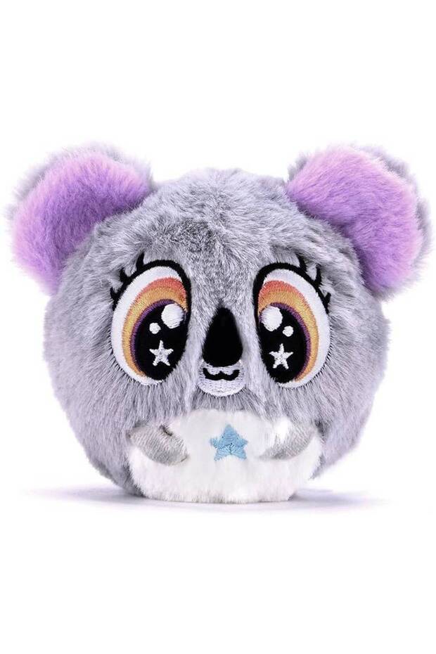 Bouncibles Kippy the Koala Plush Toy (8 cm, Grey/Purple)