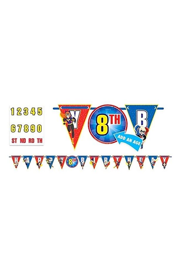DC Superhero Add An Age Letter Banner Birthday Decoration and Party Supplies