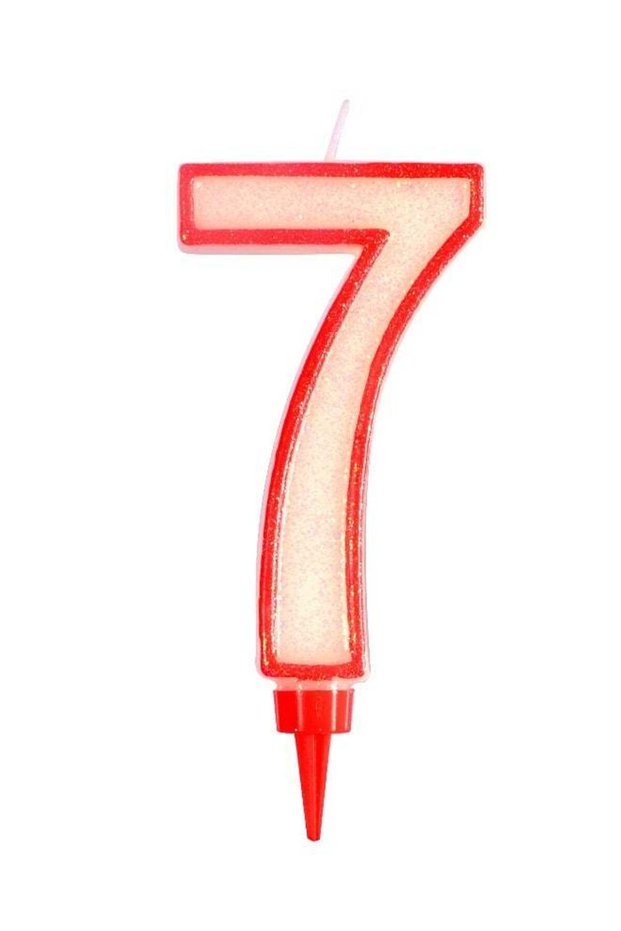 Ciao Giant Number ‘7’ Candle 12 cm – Large Birthday Cake Candle for Kids & Adults – Bright Decorati