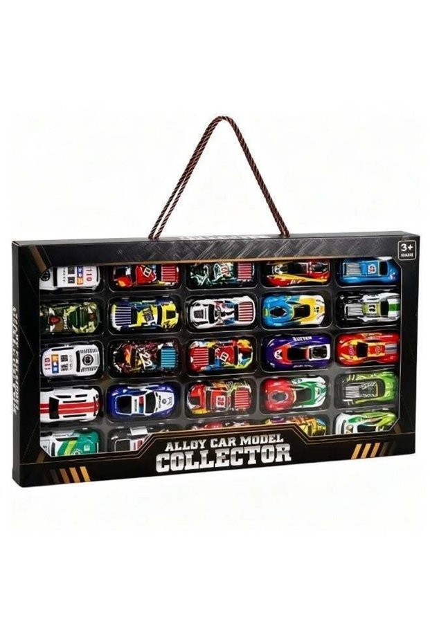 25 Pcs Alloy Toy Car Parking Set for Kids Multi-Level Playset with Mini Diecast Cars, Ramps, and Tr
