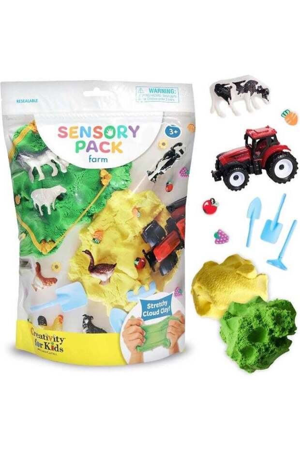 Sensory Pack: Farm, Sensory Toys for Toddlers, Pretend Play Farm Animals for Kids, Toddler Travel T