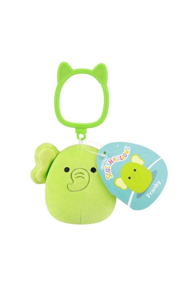 Squishmallows Franky The Elephant Clip-On Plush Toy (8.89 cm, Green)