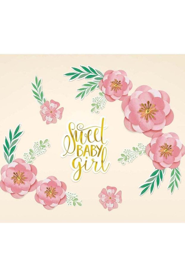 Baby Shower - Floral Baby Party Backdrop