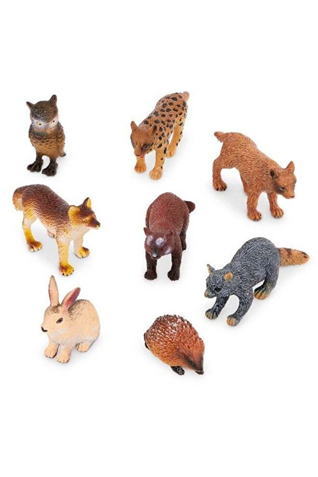 8 Pcs Forest Animals 4-9Cm