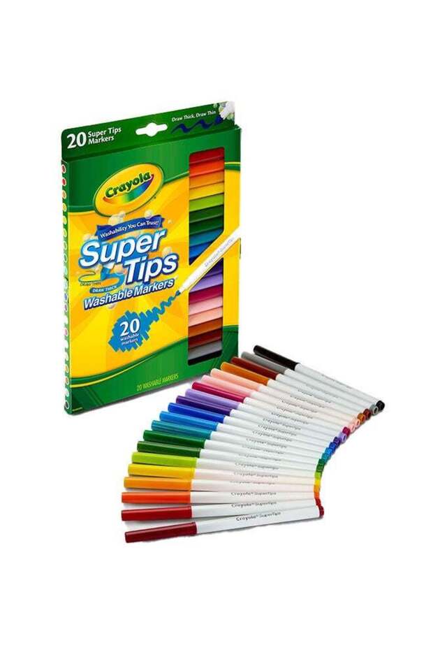 20 Count Washable Super Tips Markers