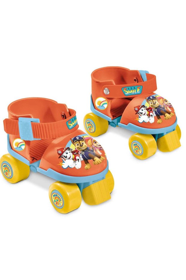 Mondo 4-wheeled Paw Patrol Roller Skates Set with Safety Pads, Adjustable Fit to Size 22-29 | Skate