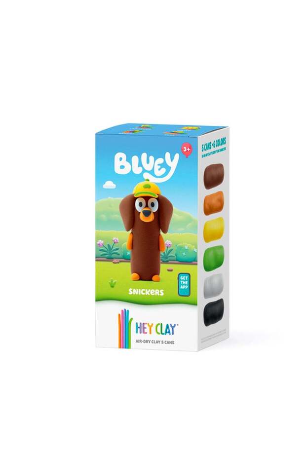 Hey Clay - Snickers. Colorful modeling air-dry clay, 5 cans with fun interactive app for kids aged