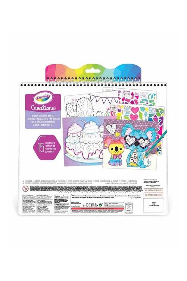 Creations Sticker by Number Coloring Set | Creative Sticker Art for Kids Transform Coloring Pages i