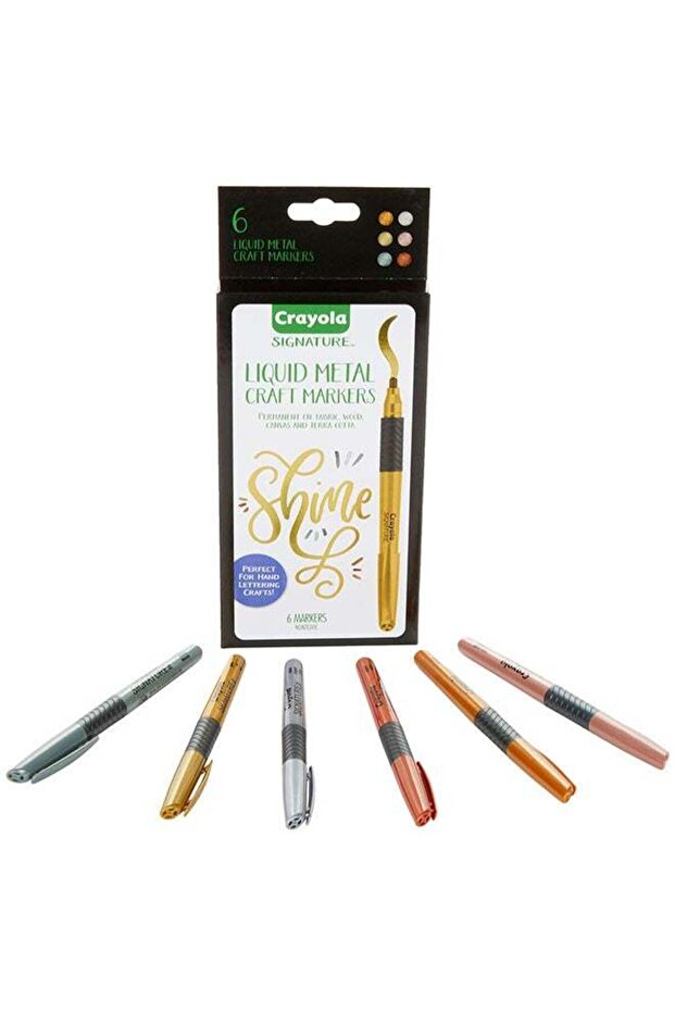 Signature Metallic Permanent Markers, 6 Count