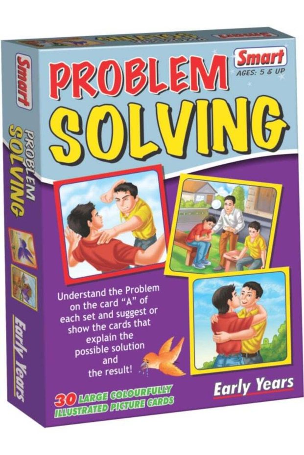 Creative's Smart Problem Solving Learning Picture Cards, 30 Large Illustrated Cards, Identify Real-