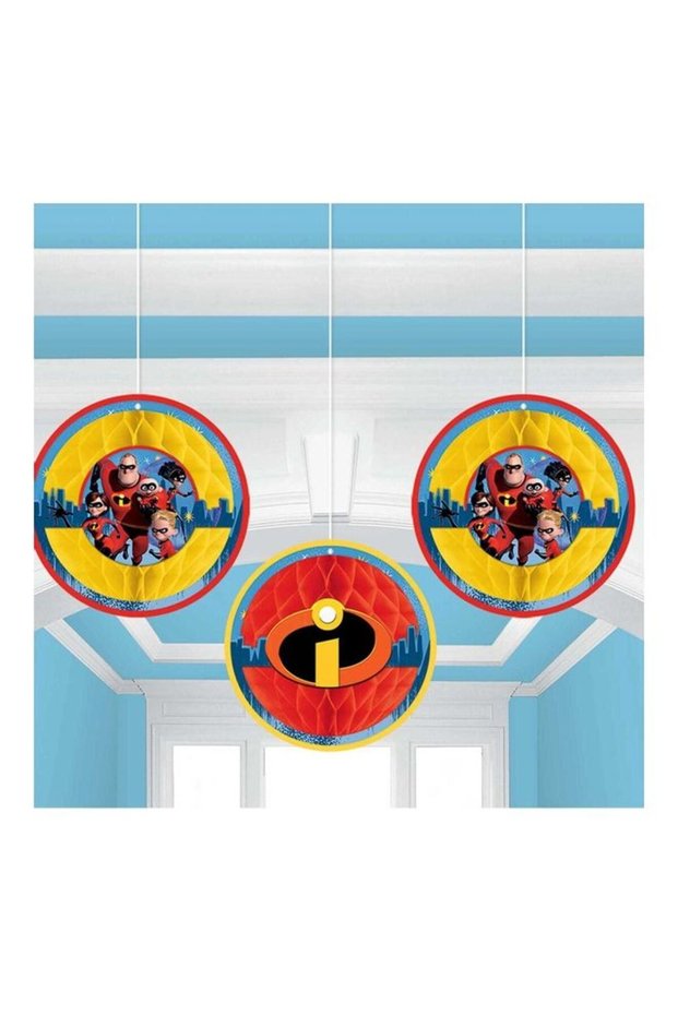3-Piece Incredibles 2 Honeycomb Decoration