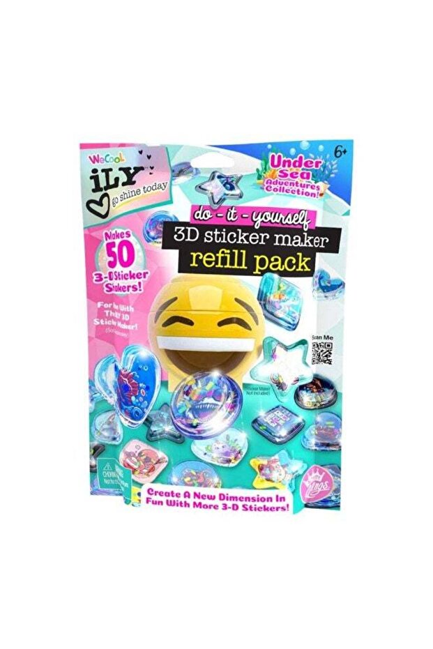 WeCool iLY Under Sea Adventures Collection! DIY 3D Sticker Maker Refill Pack (50 Stickers)