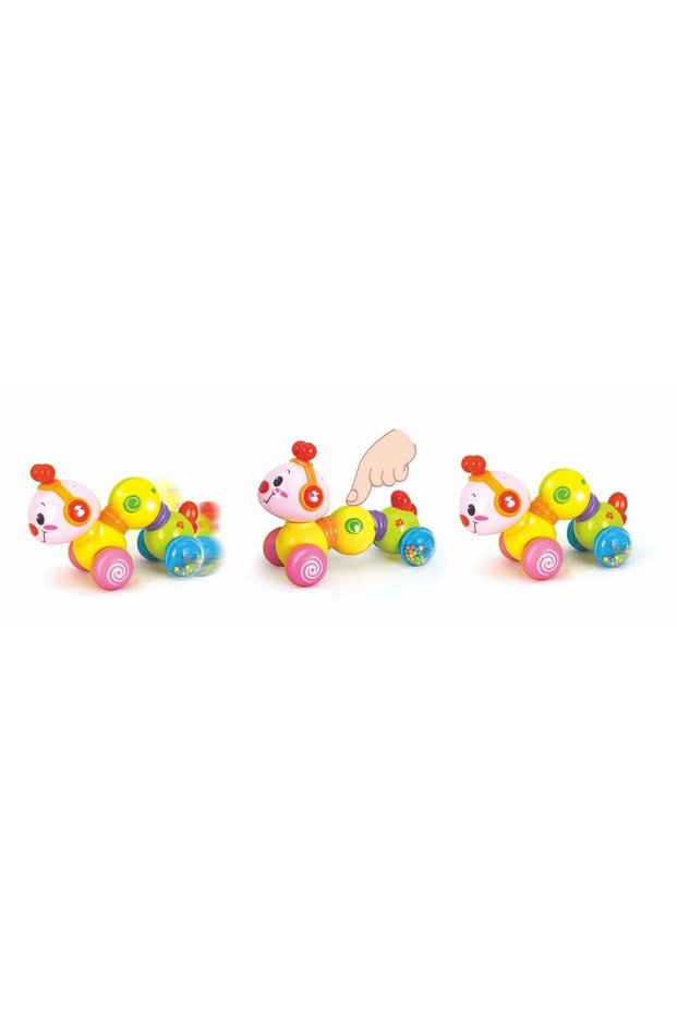 Happy Wiggle Worm - Interactive Crawling Toy With Lights, Sound, And Push-Along Action, Encourages