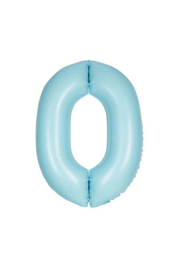 34" Matte Blue 0 Foil Balloon
