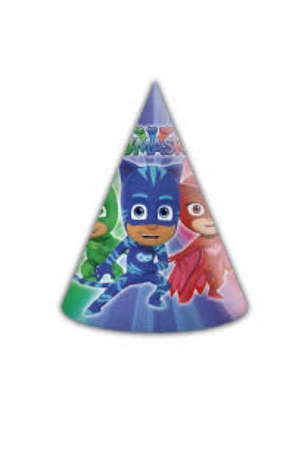 PJ Masks Party Hats for Kids – Pack of 6 Cone Caps Featuring Catboy, Owlette & Gekko, Fun Birthday