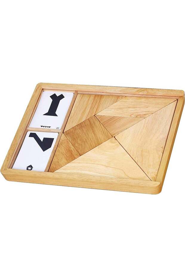 VIGA Tangram Puzzle Set - Educational Wooden Toy for Kids