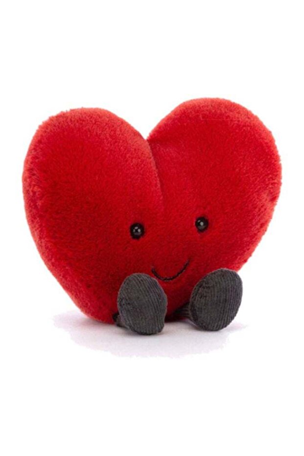 Official Amuseable Red Heart Plush – Soft Stuffed Toy with Cordy Legs, Cute Valentine’s Gift for Ki