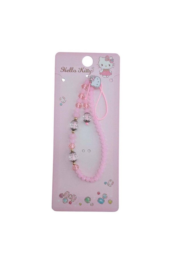 Sanrio Hello Kitty and Friends Hello Kitty Beaded Charm Keyring (Pink)