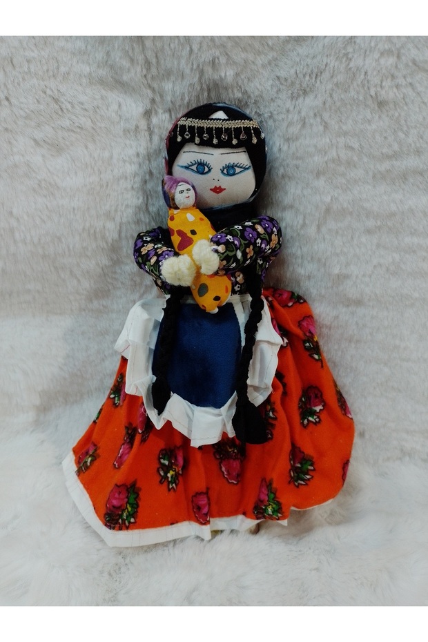 Traditional "Bbebek Uutan Modeli" Handmade Toy Cloth Doll with Geographical Markings Pz7M