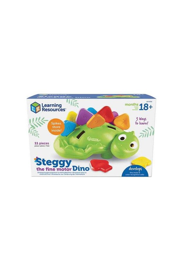 Steggy The Fine Motor Dino (11-Piece Set, Squeeze & Sort, Ages 18m+)