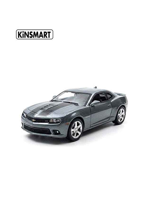 Kinsmart 1:38 2014 Chevrolet Camaro Die-Cast Model Car (Grey) – Pull Back Toy for Kids & Collectors
