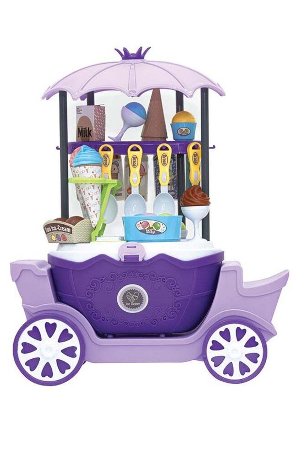 Ice Cream Cart Playset 69 Pieces – Pretend Play Food Truck Toy for Kids